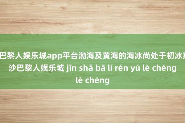 现金巴黎人娱乐城app平台渤海及黄海的海冰尚处于初冰期-金沙巴黎人娱乐城 jīn shā bā lí rén yú lè chéng